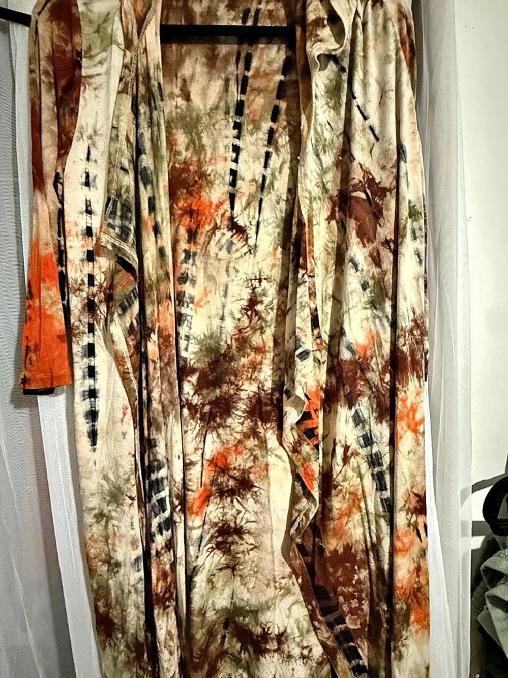 Coin 1804 Abstract Print Tunic in Brown & Orange Size XL Like New